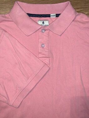 Southern Pines Polo Shirt XL Mens Solid Pink Short Sleeve Casual